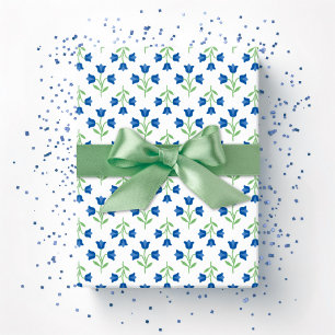 Papel De Presente Topsy Tulip em Azul e Verde