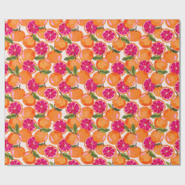 Papel De Presente Toranja Aquarela