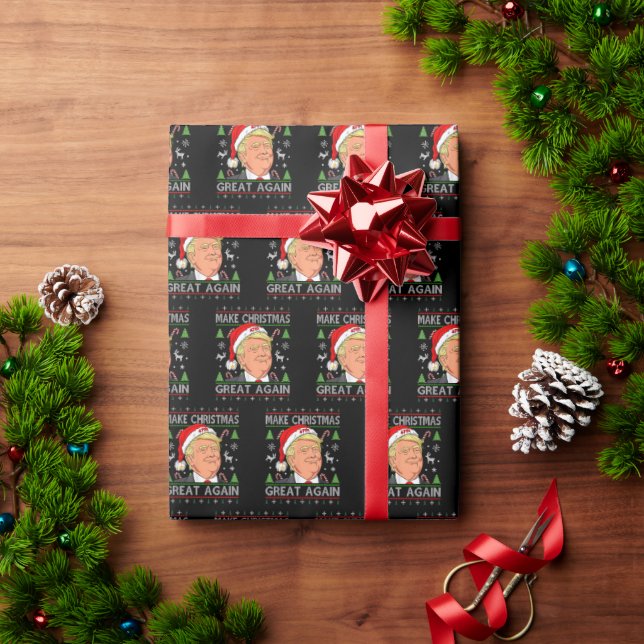 Papel De Presente Torne o Excelente de Natal Novamente Engraçado Tru (Presente de Natal)