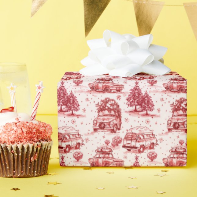 Papel De Presente Torre de férias de viagem | vermelho (Festa de aniversário)