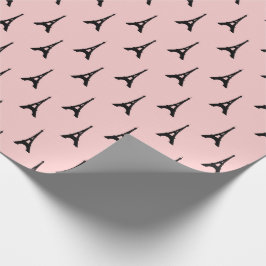 Papel De Presente Torre Eiffel Paris Pastel Lilac Escamudo Rosa Pret