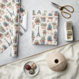 Papel De Presente Torre Eiffel, Topiários Franceses no Natal de Pari