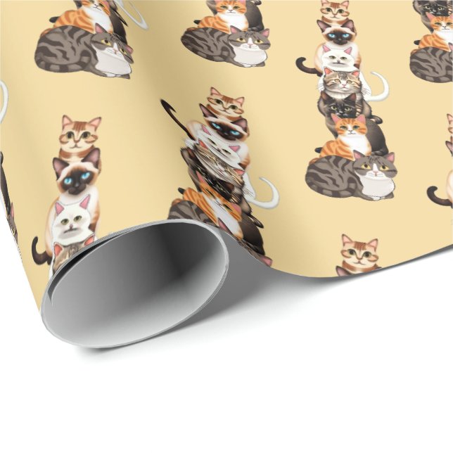 Papel De Presente Torre Felina Cat-Er-Pillar (Ponta do rolo)