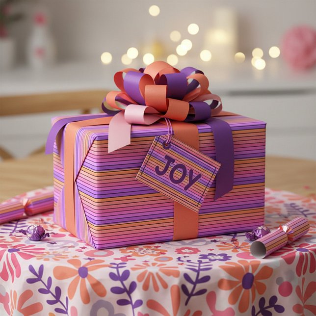 Papel De Presente Torres do pôr do sol do arco-íris retrógrado (Criador carregado)