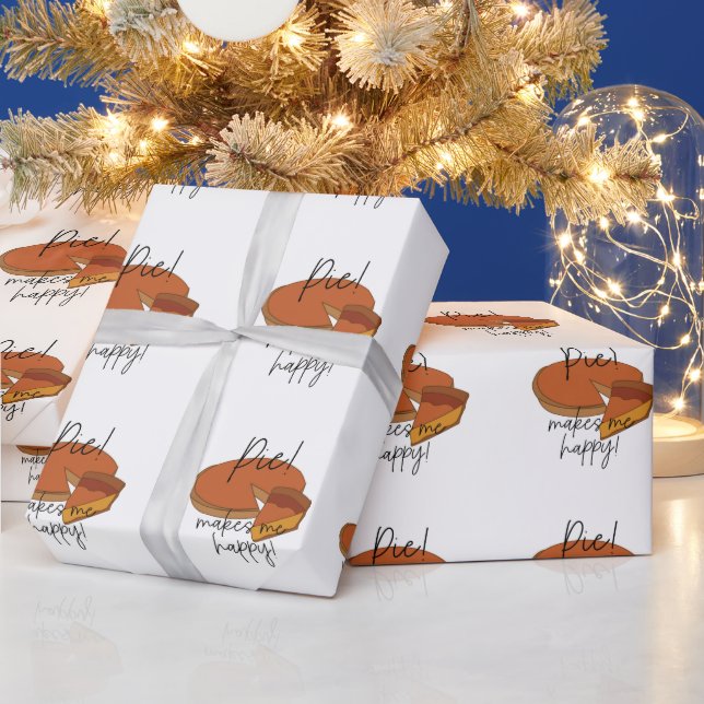 Papel De Presente Torta Me Faz Feliz Torta  (Feriados)