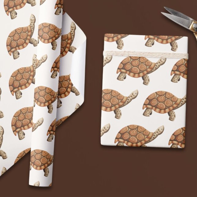 Papel De Presente Tortoise Castanho (Criador carregado)
