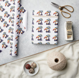 Papel De Presente Toucan Winter Vibes