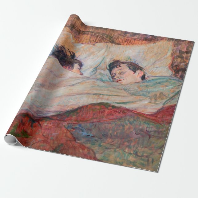 Papel De Presente Toulouse-Lautrec - A Cama (Desenrolado)