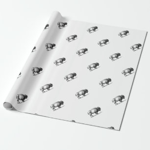 Papel De Presente touro beefy do búfalo