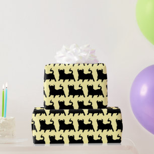 Papel De Presente Touro Preto Qualquer Cor de Fundo