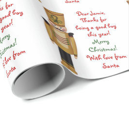 Papel De Presente Toy Soldier - Letra do Natal dos Papais noeis