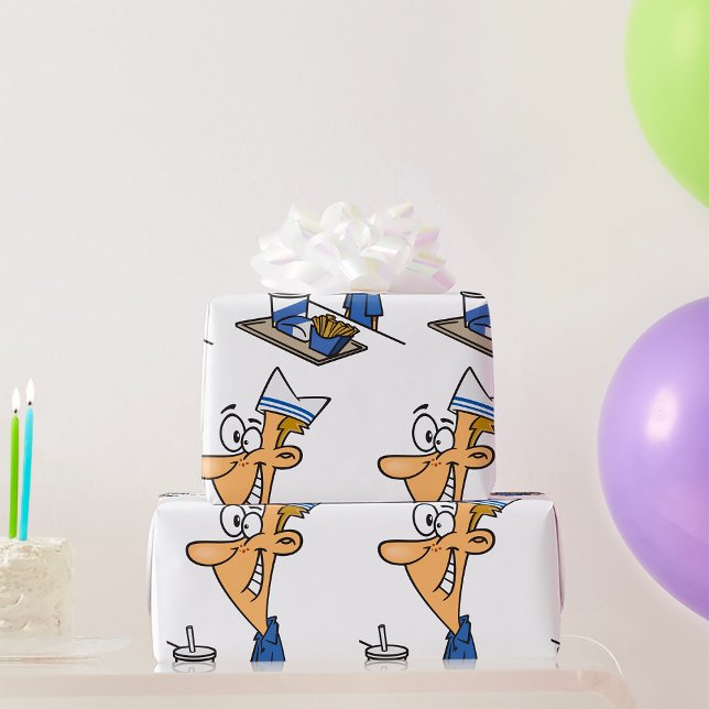 Papel De Presente Trabalhador de Comida Rápida (Criador carregado)