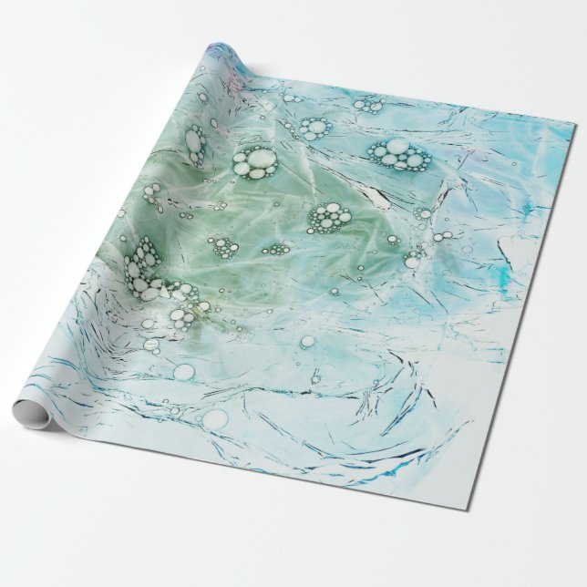 Papel De Presente Trabalho de arte abstrato multicolor (Desenrolado)