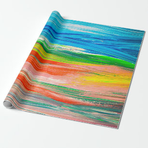 Papel De Presente Trabalho de arte de abstrato colorida com água