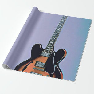 Papel De Presente Trabalho de arte de guitarra de Vintage