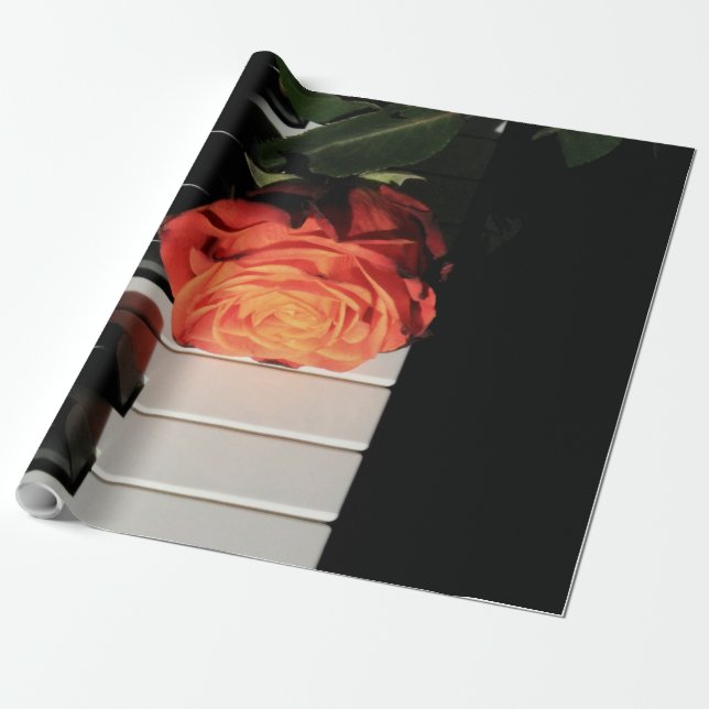 Papel De Presente Trabalho de arte de Piano Incrível (Desenrolado)
