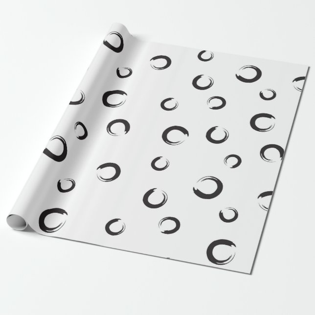 Papel De Presente Traço de Pincel de Entrada &B (Desenrolado)