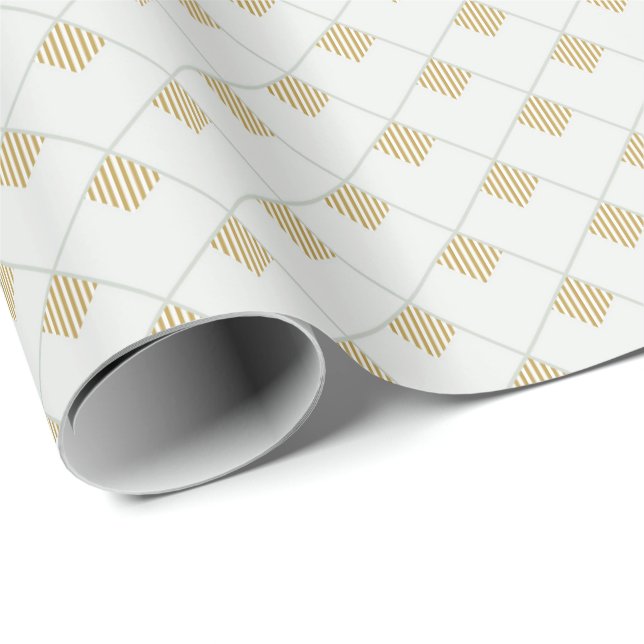 Papel De Presente traços de minimalismo geométrico (Ponta do rolo)