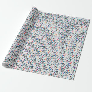 Papel De Presente Traços de pincel de aquarela, padrão sem costura c