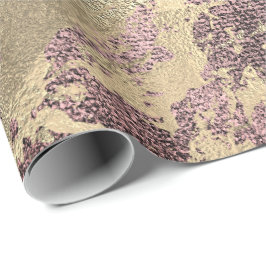 Papel De Presente Traços Metálicos do Ouro de Tinta Burgundia abstra