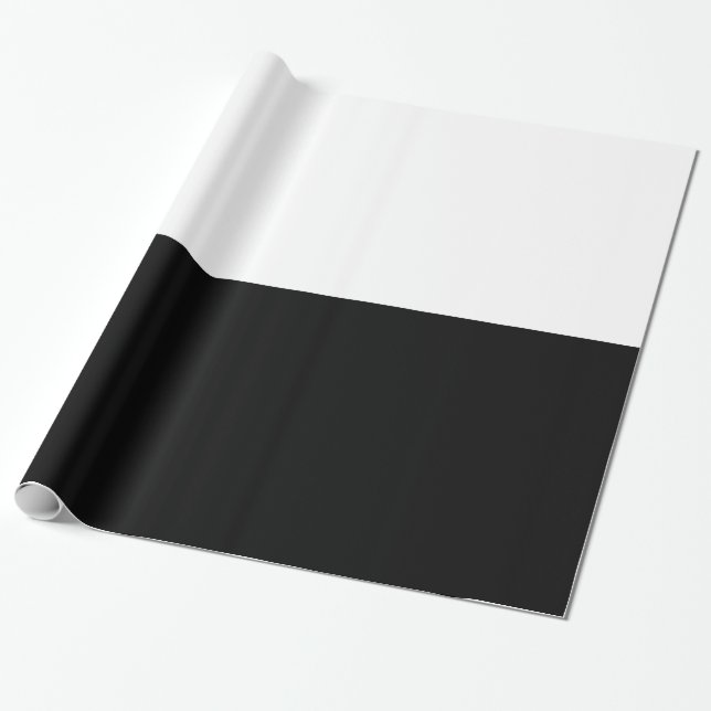 Papel De Presente Tradicional - Branco / Preto (Desenrolado)