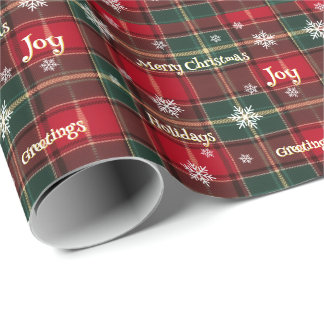 Papel De Presente Traditional Holiday Plaid