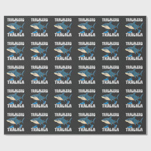 Papel De Presente Tralalalero Tralala Funny Shark Meme