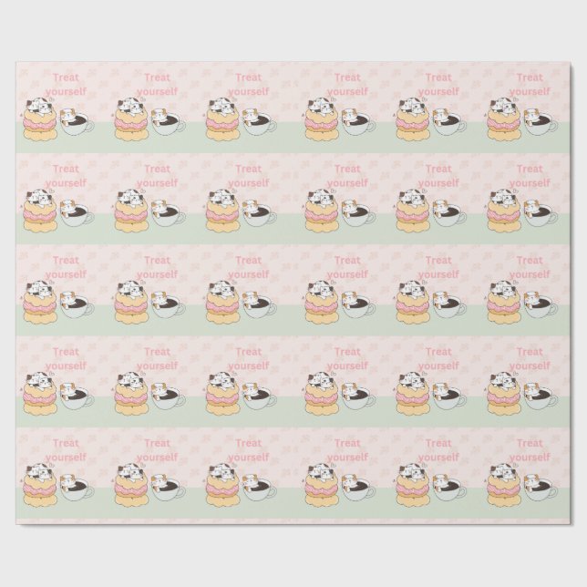 Papel De Presente Trate-Se De Gatos (Barra)