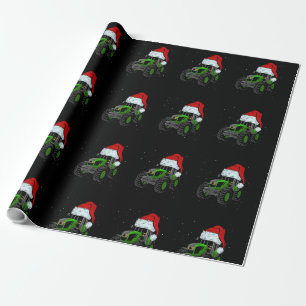 Papel De Presente Trator Santa Hat Farmer Familiar Engraçado Fa