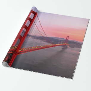 Papel De Presente travesseiro decorativo da ponte ouro