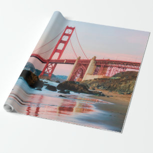 Papel De Presente Travesseiro decorativo da ponte ouro