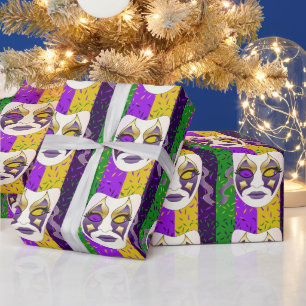 Papel De Presente travesseiro decorativo de rosto mardi gras