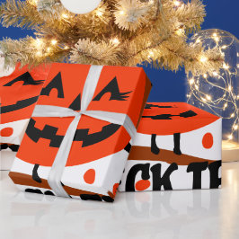 Papel De Presente Treck Trat Pumpkin sorrindo