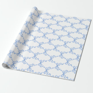 Papel De Presente Trellis Azul