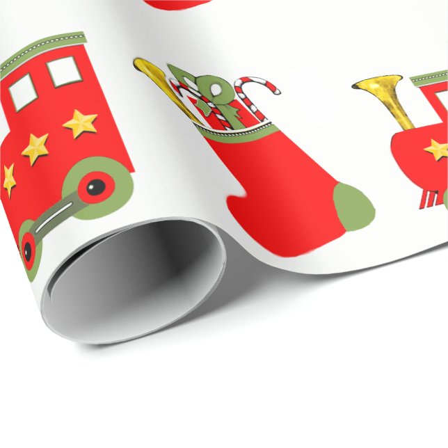 Papel De Presente Trem de Natal (Ponta do rolo)