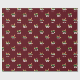 Papel De Presente Trem de Natal Personalizável para Crianças