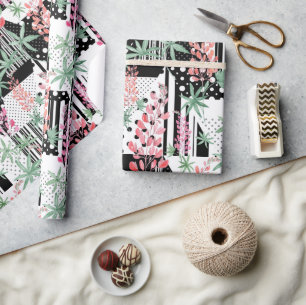 Papel De Presente Tremoços sobre fundo preto-e-branco