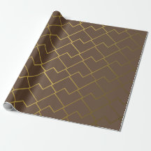 Trendy Chic Ouro Geométrico Brown