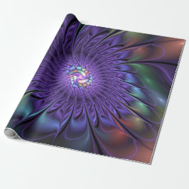 Papel De Presente Trendy Colorful Modern Abstrato Fractal