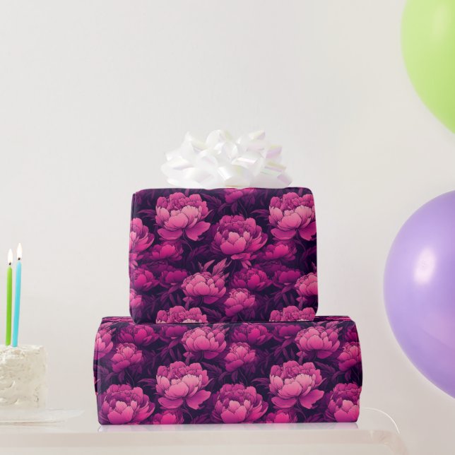 Papel De Presente Trendy Delicate Peonies Wrappaper (Presentes para festas)