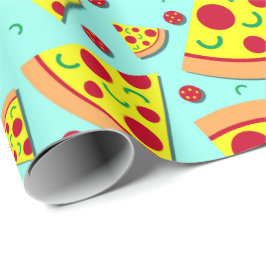 Papel De Presente Trendy Emoji Style Pizza Slice Teenage Party