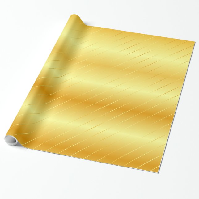 Papel De Presente Trendy Faux Dourado e brilhante Modelo moderno ele (Desenrolado)