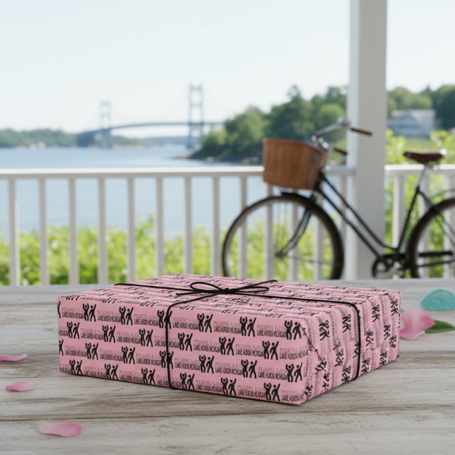 Papel De Presente Trendy Gift Wrap Inspirado em Vibes da Ilha Mackin (Trendy Gift Wrap Inspired by Mackinac Island Vibes)