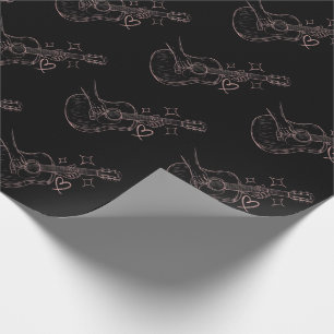 Papel De Presente Trendy Musical Guitar Player