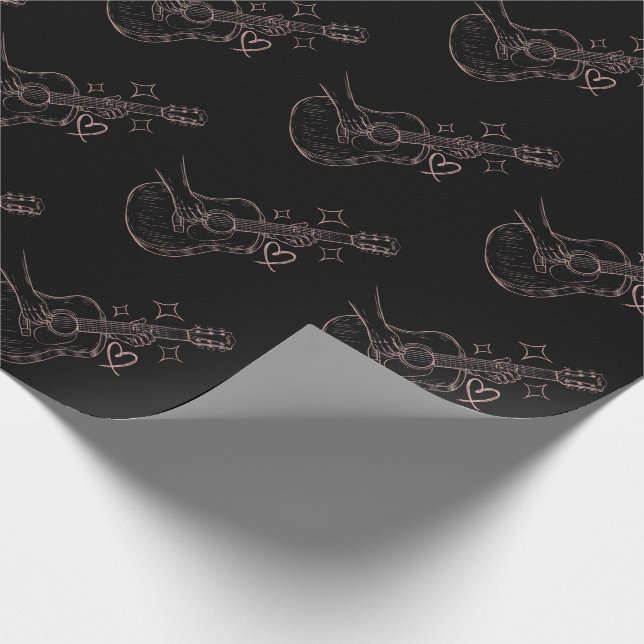 Papel De Presente Trendy Musical Guitar Player (Ponta)