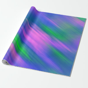 Papel De Presente Trendy Neon Bright Abstrato verde-rosa azul