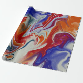 Papel De Presente Trendy Orange marbling design