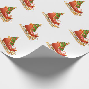Papel De Presente Trenó do Papai Noel