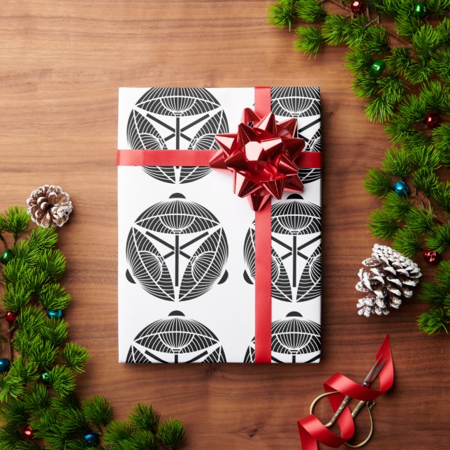 Papel De Presente Três guarda-chuvas japoneses abertos (Presente de Natal)