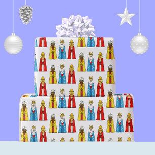 Papel De Presente Três Homens Sábios em Branco